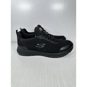Size 9.5 Skechers Women's Work Squad SR Black Shoes Slip Resistant 77222 NEW